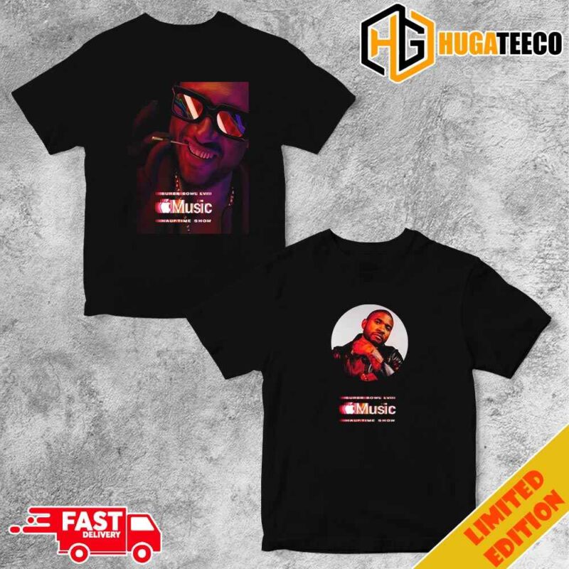 Super Bowl LVIII Apple Music Halftime Show 2024 At Las Vegas With Usher Limited Edition Two Sides T-Shirt
