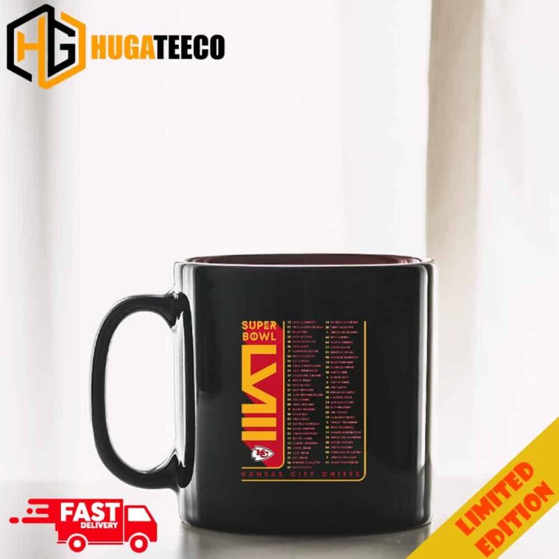 Super Bowl LVIII Champions Is Kansas City Chiefs Team Name Members NFL Playoffs 2023-2024 Coffee Ceramic Mug