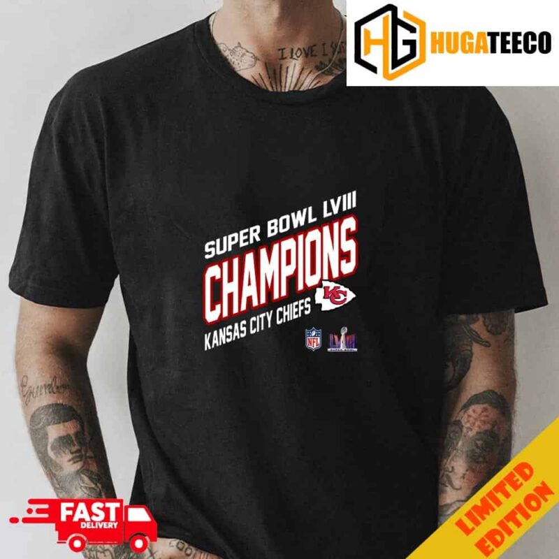 Super Bowl LVIII Season 2023-2024 Champions Is Kansas City Chiefs Congratulations Winner NFL Playoffs Merchandise T-Shirt
