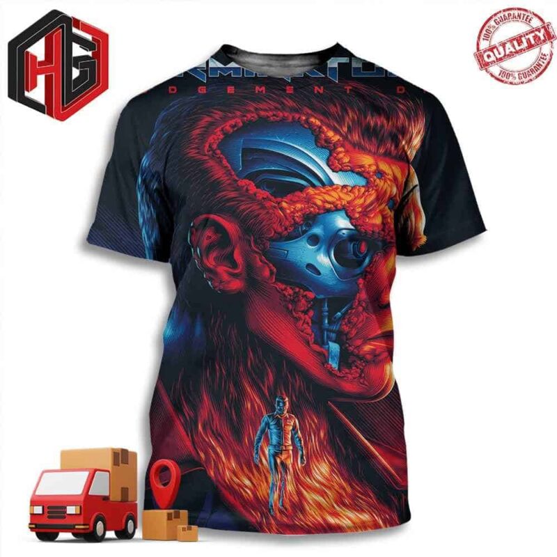 Terminator 2 Judgement Day Art Painted By Alekseyrico 3D T-Shirt