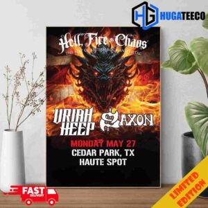 The Mighty Saxon Announce Haute Spot In Cedar Park TX With Uriah Heep On 27th May 2024 Poster Canvas