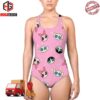 Twinkle Pink Color Background Funny Swimsuit  Summer Collections 2024
