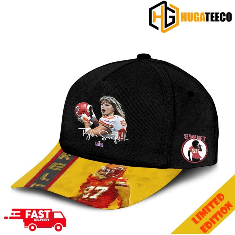 Travis Kelce x Taylor Swift Kansas City Chiefs Super Bowl LVIII 2023-2024 Champions NFL Classic Hat-Cap Snapback