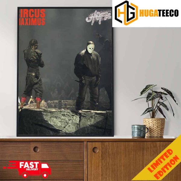 Travis Scott Kanye West And Ty Dolla Sign On The Circus Maximus Tour 2024 UTOPIA Home Decor Poster Canvas