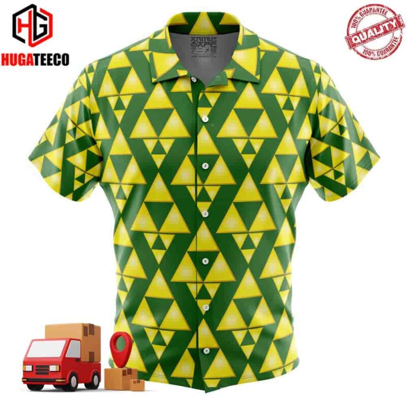 Tri Force The Legend of Zelda Button Up Hawaiian Shirt