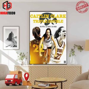 Triple-Double Caitlin Clark Continues To Make Things Happen Poster Canvas