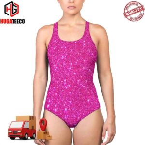 Twinkle Pink Color Background Funny Swimsuit  Summer Collections 2024