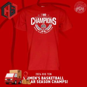 Unisex Blue 84 Scarlet Ohio State Buckeyes 2024 Big Ten Women’s Basketball Regular Season Champions Locker Room Unisex T-Shirt