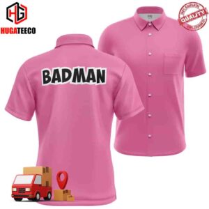 Vegeta Badman Pink Dragon Ball Z Pocket Button Up Shirt