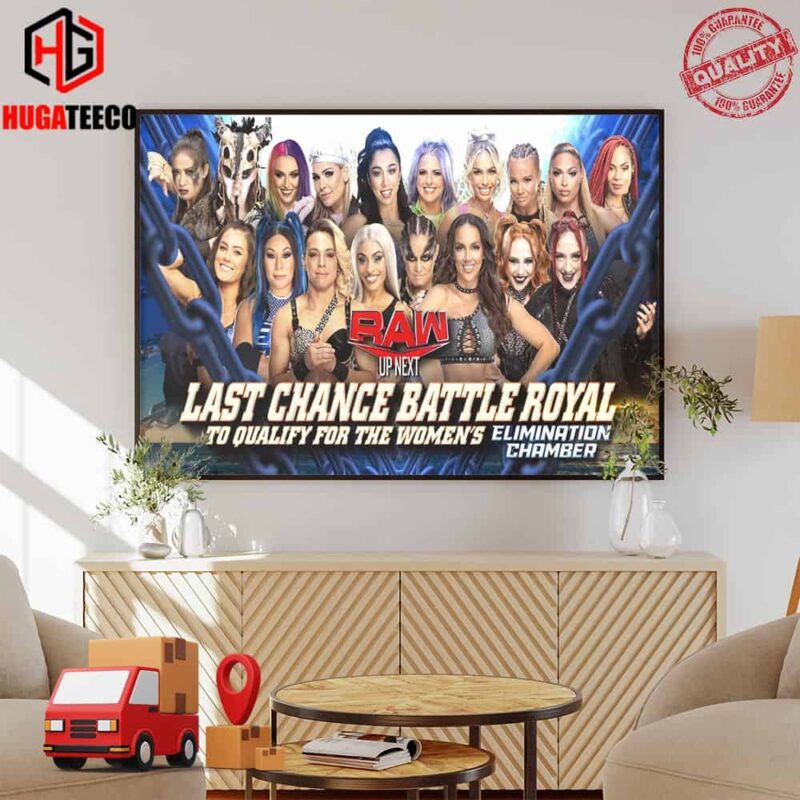 WWE Raw Up Next Last Chance Battle Royal To Qualify For The Women’s Elimination Chamber Poster Canvas