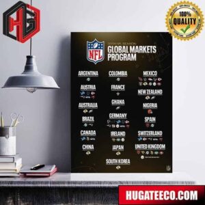 19 International Markets In Global Markets Program 2024 NFL Season Poster Canvas