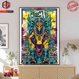 311 Band In Park MGM Las Vegas Nu March 9-10 311 Day 2024 Poster Canvas