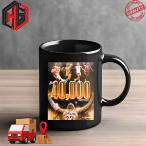 40000 Career Points For The King LeBron James Los Angeles Lakers NBA Make A History Ceramic Mug Fan Gifts