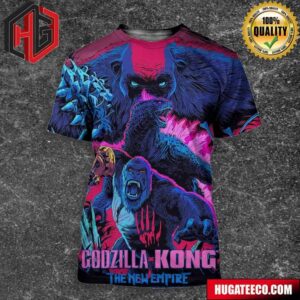 A New Godzilla x Kong The New Empire Poster By Francesco Francavilla 3D T-Shirt