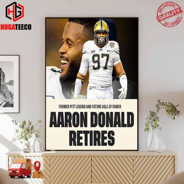 Aaron Donald Rams Football Legend NFL Retires After 10 Years Of Career Poster Canvas