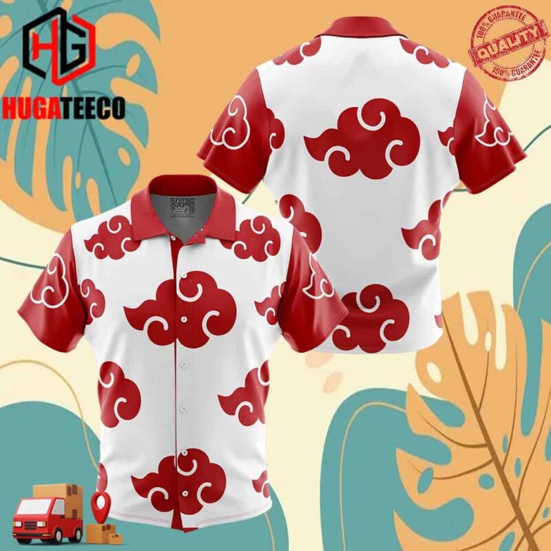 Akatsuki White Naruto Hawaiian Shirt For Men And Women Summer Collections