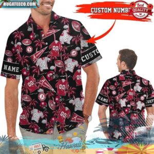 Alabama Crimson Tide Custom Name And Number Hawaiian Shirt
