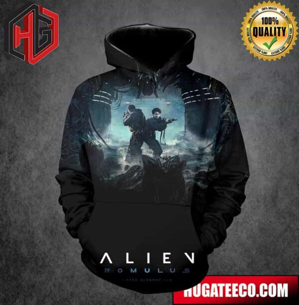 Alien Romulus A Fede Alvarez Film Ver 2 All Over Print Hoodie T-Shirt