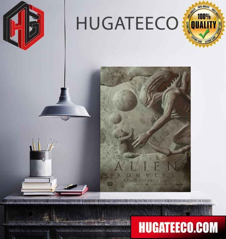 Alien Romulus A Fede Alvarez Film Xenomorph And Baby Poster Canvas