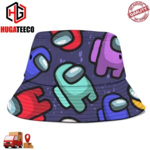 Among Us And Friends Summer Headwear Bucket Hat Cap For Family