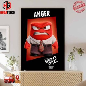 Anger Character In Inside Out 2 Only In Cinemas June 14 Poster Canvas