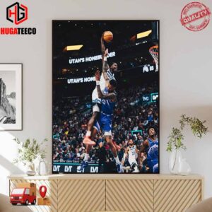 Anthony Edwards Crazy Dunk of the year vs Utah Jazz Home Decor Poster Canvas