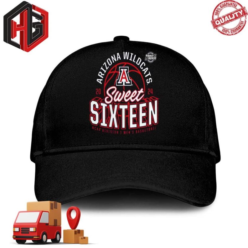 Arizona Wildcats 2024 NCAA Men’s Basketball Tournament March Madness Sweet Sixteen Defensive Stance Merchandise Hat-Cap