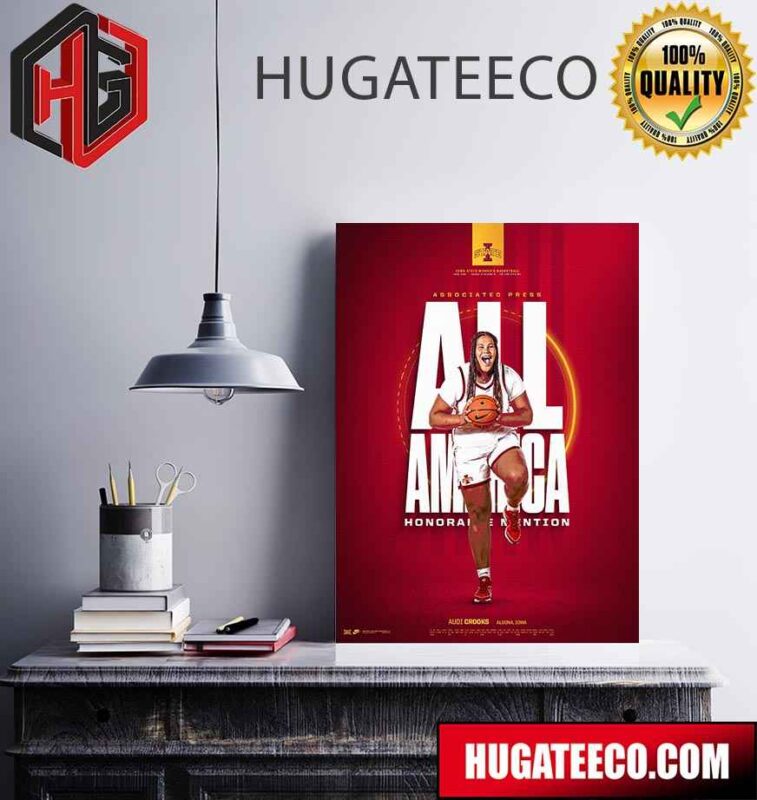 Audi Crooks becomes the 11th Cyclone and Iowa State’s first freshman to collect Associated Press Honorable Mention All-America Poster Canvas