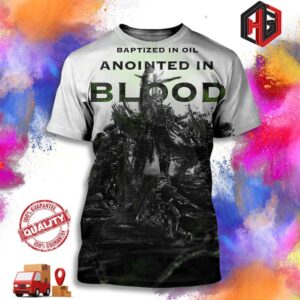 Baptized In Oil Anointed In Blood Helldivers 2 3D T-Shirt