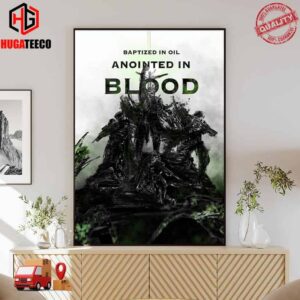 Baptized In Oil Anointed In Blood Helldivers 2 Poster Canvas