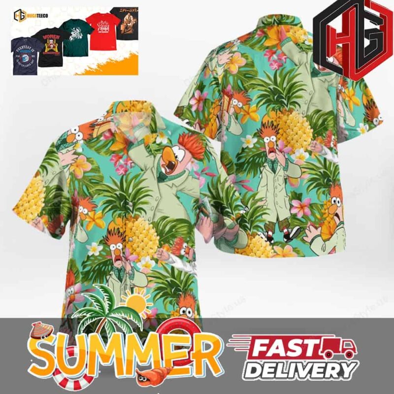 Beaker Muppets Tropical Summer Hawaiian Shirt And Beach Short