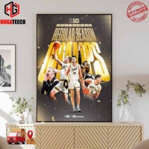 Big Outright Regular Season Champs Big Ten Men’s Basketball Home Decor Poster Canvas