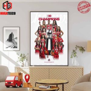 Big Ten 2023 2024 Regular Season Champions Is Ohio State Women’s Basketball Poster Canvas