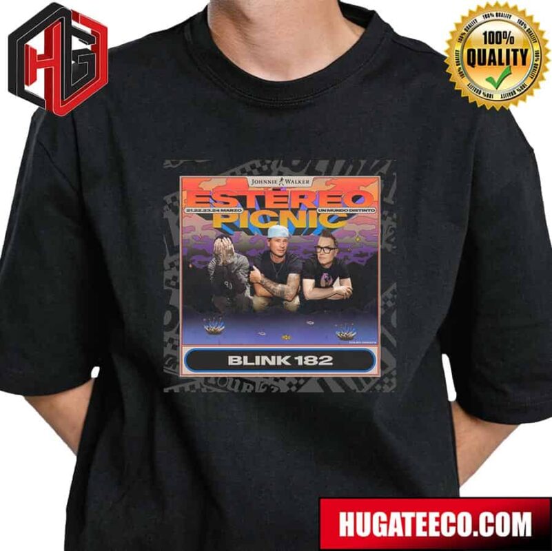 Blink-182 Festival Estereo Picnic 21-22-23 March Marzo At Parque Simon Bolivar T-Shirt