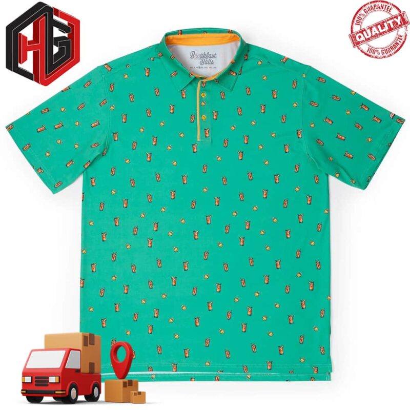 Breakfast Balls Palms Away Summer Fashion Summer Polo Shirt