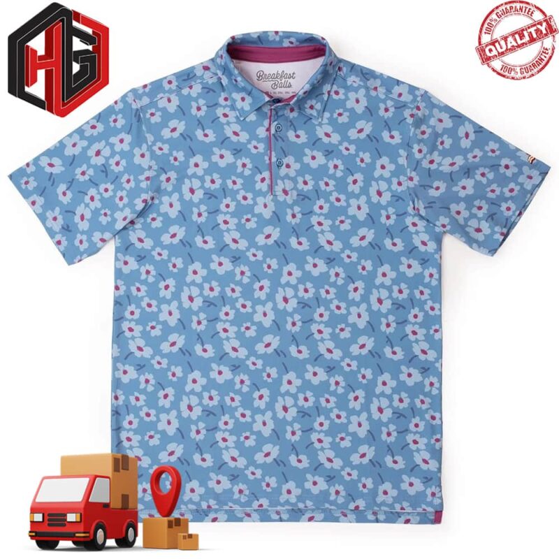 Breakfast Balls Playing The Blues All Summer Fashion Summer Polo Shirt