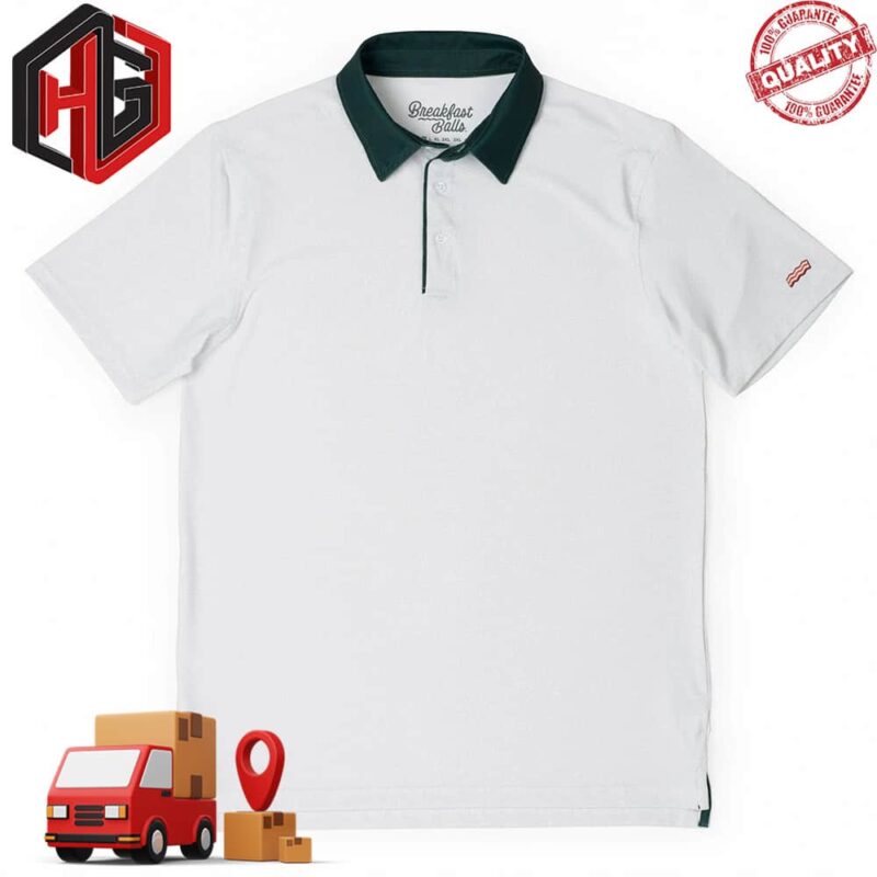 Breakfast Balls Tiny Florals All Summer Fashion Summer Polo Shirt