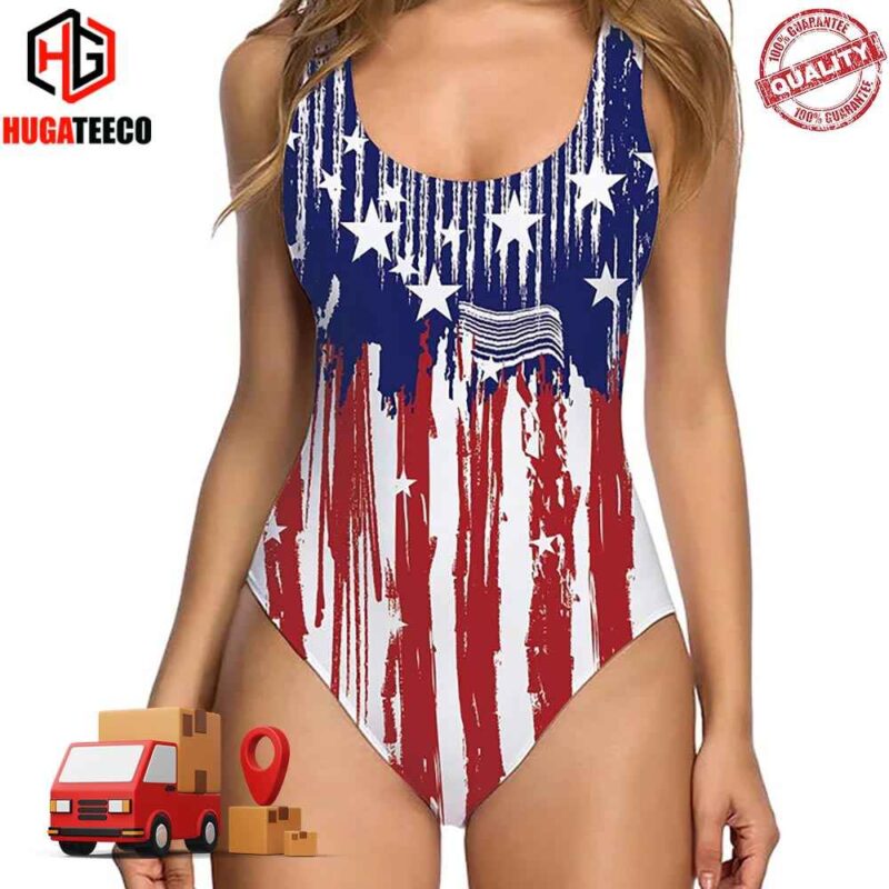 Brush American Flag Ugly Swimsuit Bikini Summer Collections 2024