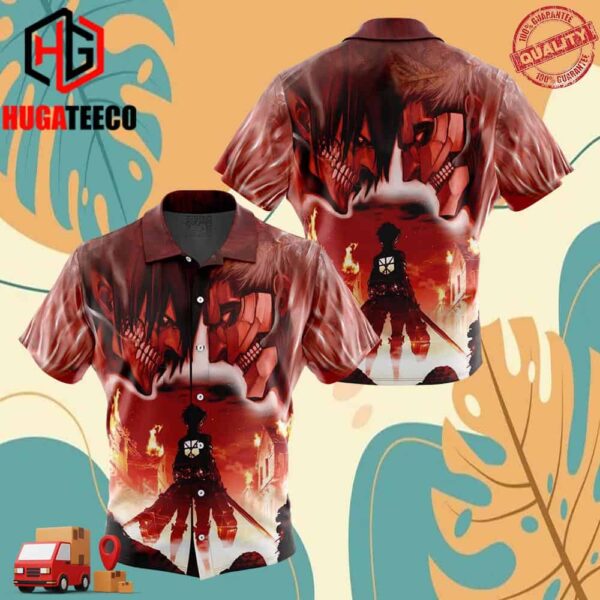 Burning Attack On Titan Hawaiian Shirt For Men And Women Summer Collections