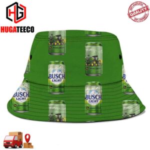 Busch Light Beer Green Pattern Summer Headwear Bucket Hat Cap For Family