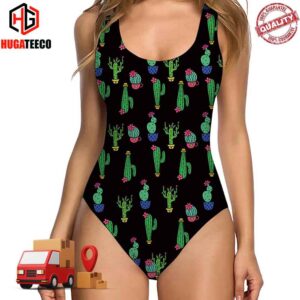 Cactus Funny One Piece Swimsuit Bikini Summer Collections 2024