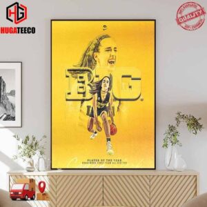 Caitlin Clark Iowa Hawkeyes Is Player Of The Year Unanimous First Team All-big Ten Home Decor Poster Canvas