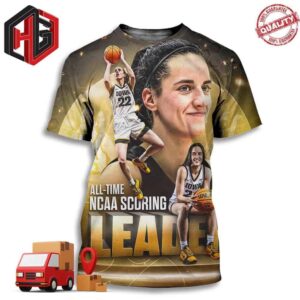 Caitlin Clark Is All-time Leading Scorer In Men’s Or Women’s NCAA Basketball 3D T-Shirt