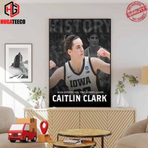 Caitlin Clark Of Iowa Women’s Basketball Is The NCAA DI All-time Leading Scorer Surpassing A 54-Year Mark Set By The Legendary Pete Maravich Of LSU Basketball Poster Canvas