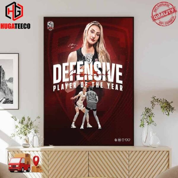 Cameron Brink Stanford Cardinal Of The Pac-12 Conference Is Defensive Player Of The Year Home Decor Poster Canvas