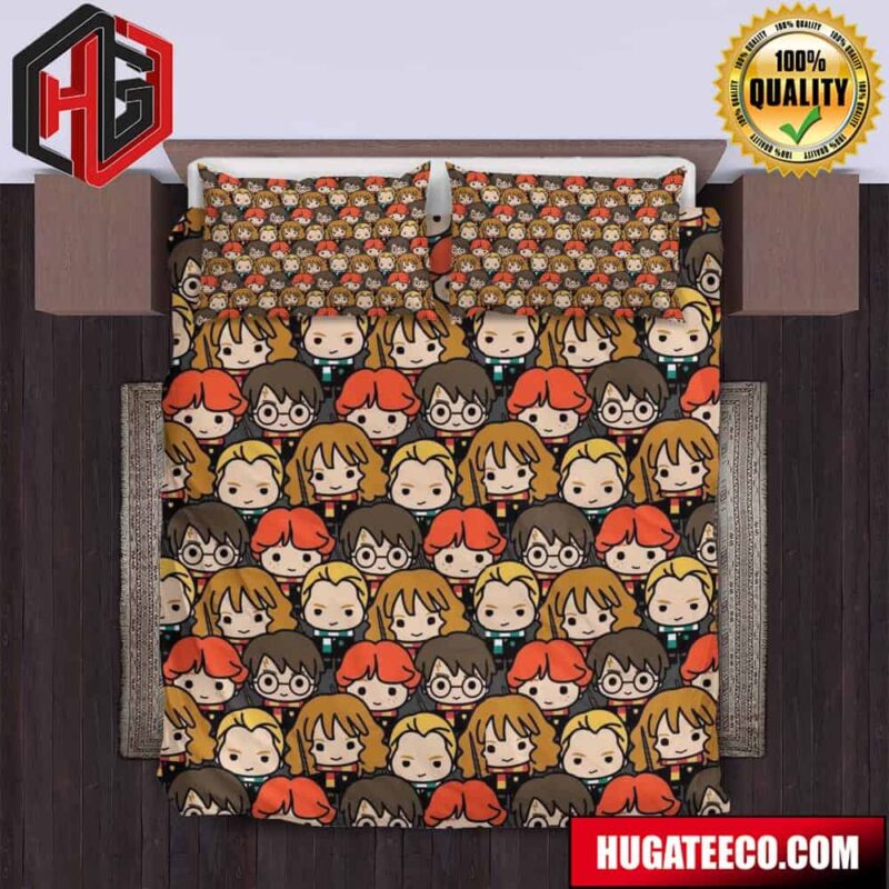 Chibi Characters Harry Potter Harry Potter Duvet Cover Bedding Set