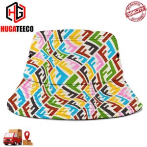 Colorful Fendi Logo Summer Headwear Bucket Hat Cap For Family