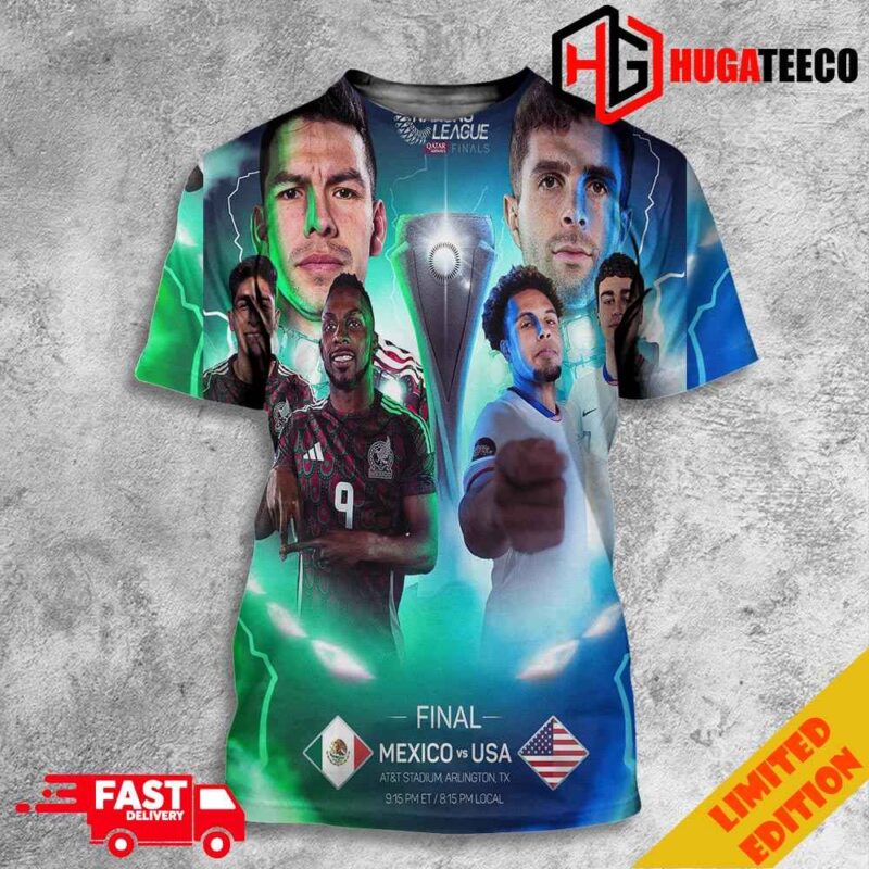 Concacaf Nations League Qatar Finals Mexico vs USA At AT And T Stadium Arlington TX 3D T-Shirt
