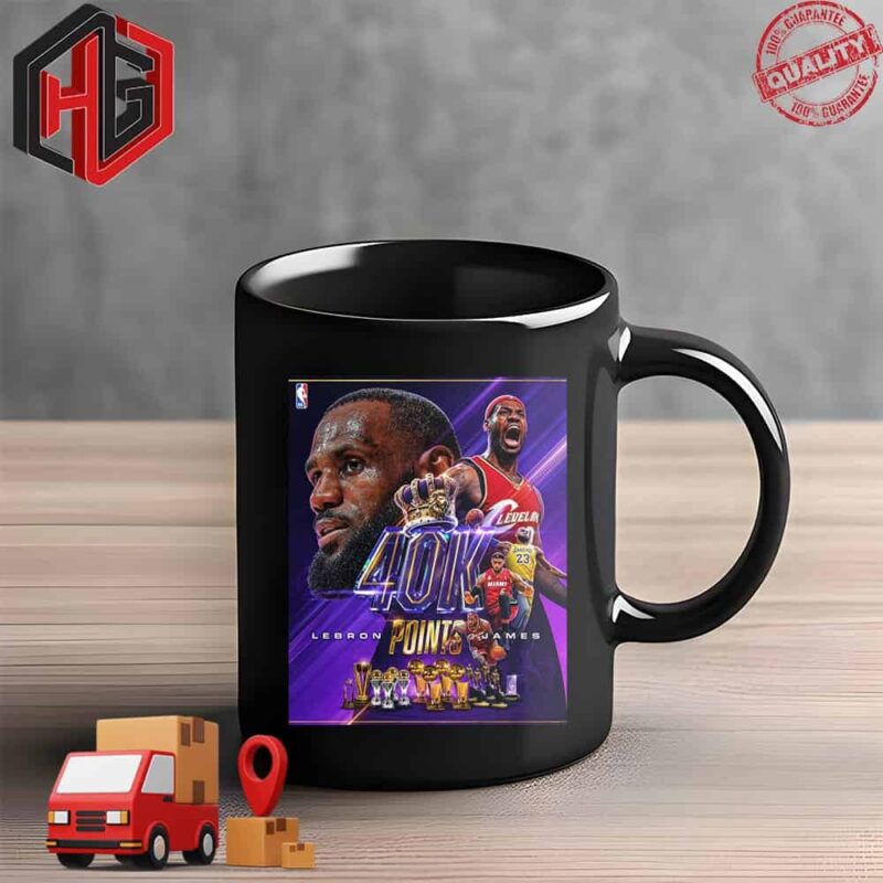 Congrats Lebron James King James Reaches 40k Career Points NBA Ceramic Mug Fan Gifts