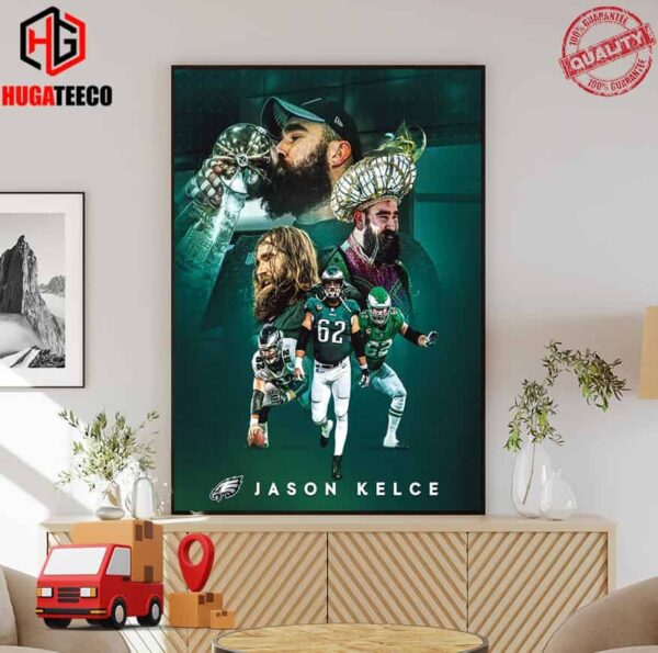 Congratulations On an Incredible NFL Career Jason Kelce Poster Canvas